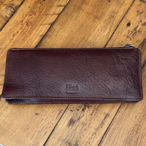 Y2K Pelle‎ Studio Brown wine Leather Wallet pencil case